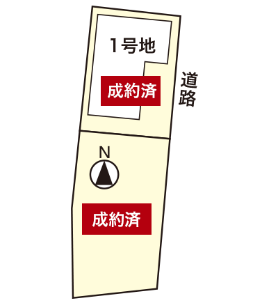 【成約済】嵯峨梅の木町区画図