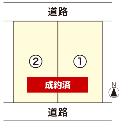 【成約済】右京区太秦乾町区画図